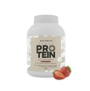 BrainMax Vegan protein, 1000 g Příchuť: Jahoda