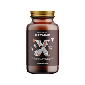 BrainMax Betaine HCl, Betain HCl a hořec žlutý, 700 mg, 90 kapslí