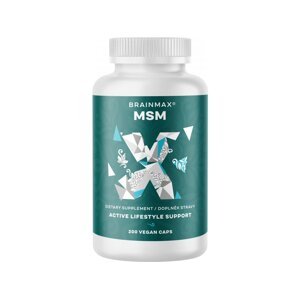 BrainMax MSM, 800 mg, 200 rostlinných kapslí