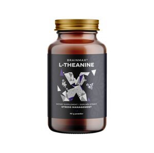 BrainMax L-Theanine, L-theanin v prášku, 90 g