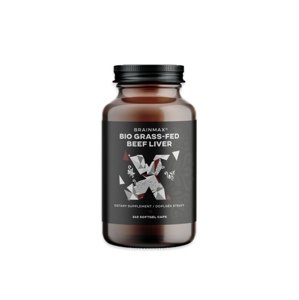 BrainMax Grass-Fed Beef liver, hovězí játra, BIO, 240 kapslí