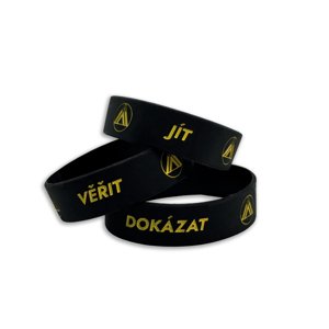 Náramek BJP Jít, Věřit, Dokázat Barva: Černá/Žlutá