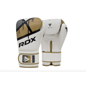 RDX Sports Boxerské rukavice RDX F7 Ego, bílá/zlatá Velikost: 12oz