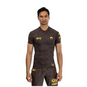 UFC Fusion by Venum Fight Week Men’s Performance Short Sleeve Rashguard - Earthen Brown Velikost: L
